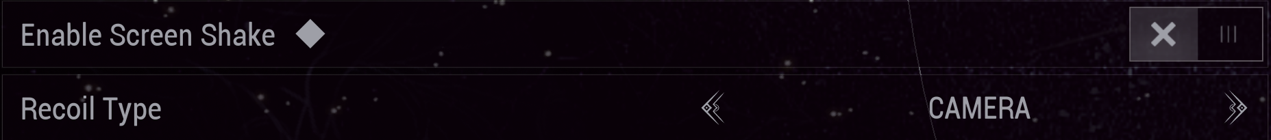 Settings screenshot